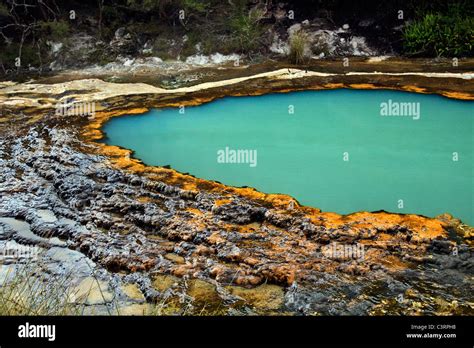 Geothermal Activity Hot Sulfur Spring Stock Photo Alamy