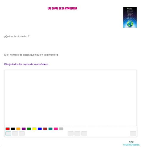 Las Capas De La Atmósfera Ficha Interactiva Topworksheets