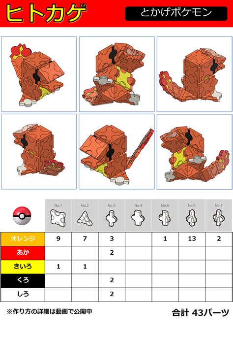 【laq（ラキュー） × ポケモン】ヒトカゲの作り方 現役システムエンジニアからのメッセージ