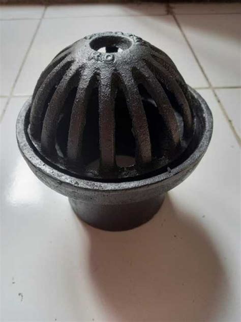 Roof Drain Cast Irion 4 Inchi Saringan Talang Air Lazada Indonesia