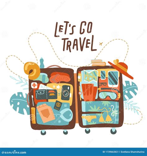 Baggage On Background Vector Illustration 66990202