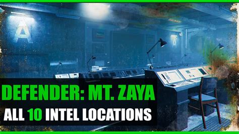 All Intel Locations On Defender Mt Zaya Spec Ops Mission Call Of