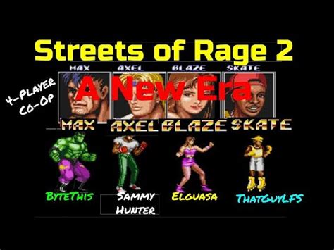 Streets Of Rage A New Era Player Co Op Th Anniversary Mode