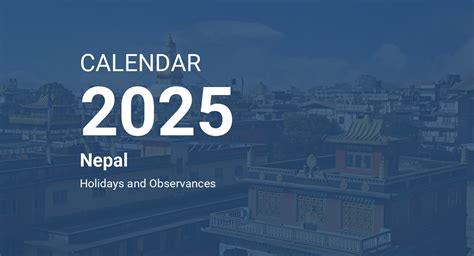 Year 2025 Calendar – Nepal