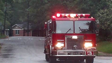 Dekalb Co Fire Rescue Engine 3 Responding To House Fire 71609 Youtube