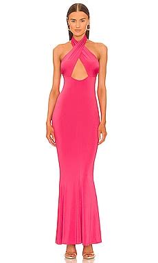 Michael Costello X REVOLVE Cross Front Maxi Dress In Hot Pink REVOLVE