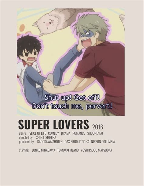 Super Lovers Minimalist Poster Anime Nerd Anime Films Anime Shows