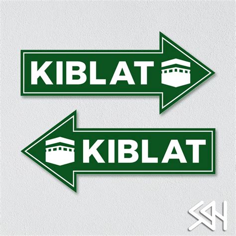 Jual X Cm Stiker Arah Kiblat Sticker Petunjuk Arah Sholat