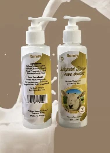 BPOM Runny Liquid Soap Susu Domba 150ML Sabun Muka Dan Badan