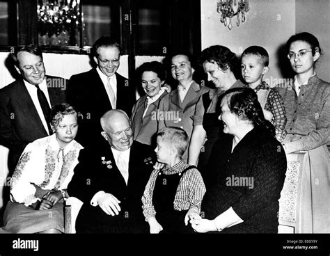 Nikita Kruschev and his family in Paris Stock Photo - Alamy