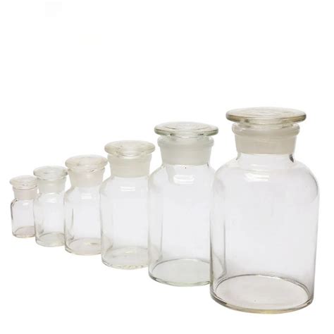 Ml Clear Glass Jar Wide Mouthed Reagent Bottle Chemical