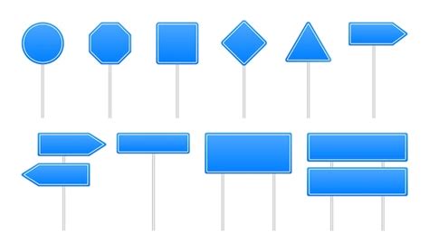 Conjunto De Se Ales De Tr Fico Azules Se Ales De Transito Vector