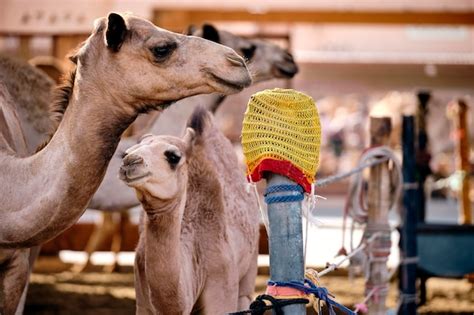 Premium Photo Closeup Shot Of A Camel In Al Ain Camel Market In Abu Dhabi