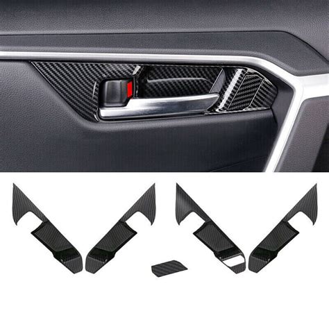 Benafini For Rav Carbon Fiber Car Interior Door Handle Frame