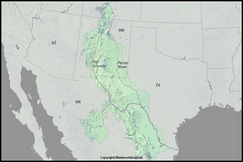 Rio Grande River Map Rio Grande River Texas Map