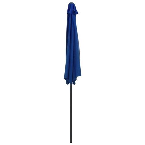 Dilwe Parasol de balcon avec mât en aluminium Bleu 270x135x245cm Demi2