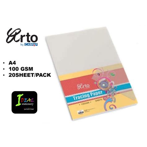 Cr Arto Tracing Paper A Gsm Pcs Pack Shopee Malaysia