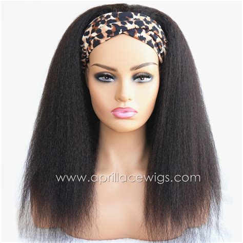 Headband Wigs Italian Yaki Brazilian Virgin Hair Wigs For Black Women Hbw