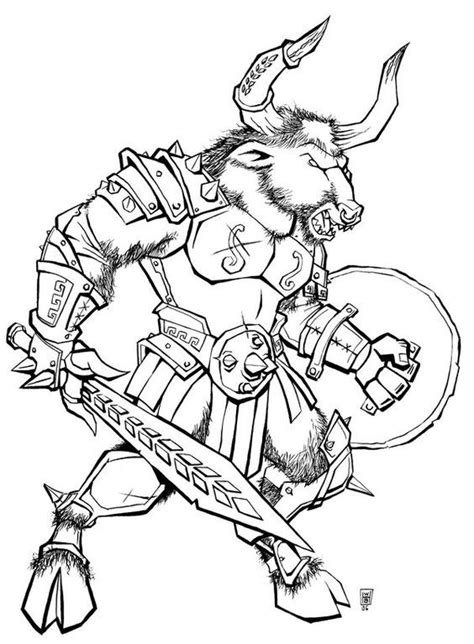 Minotaur Coloring Page - AlaynailVillanueva