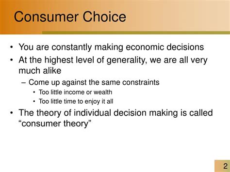 Ppt Lecture 5 Consumer Choice Powerpoint Presentation Free Download