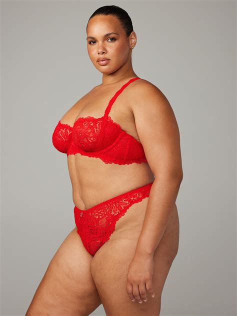 Romantic Corded Lace Unlined Balconette Bra In Red Savage X Fenty