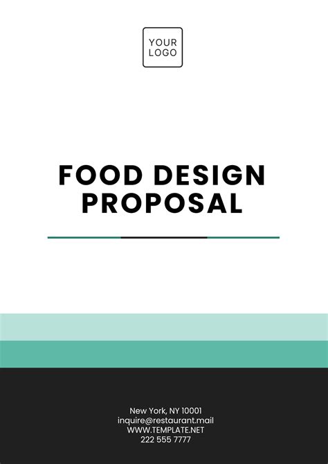Free Food Design Proposal Template To Edit Online