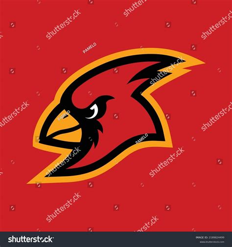 Vector Cartoon Character Mascot Cardinal Head Stock Vector Royalty
