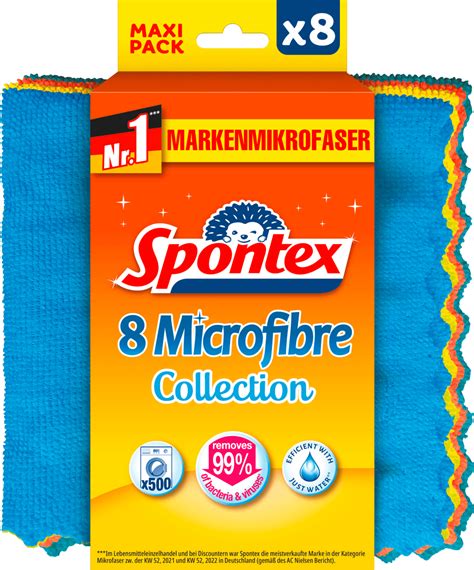 Spontex Allzwecktücher Mikrofaser Collection 8 St Dauerhaft Günstig