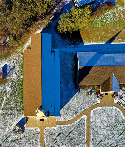 aerial photography  roof  stock photo