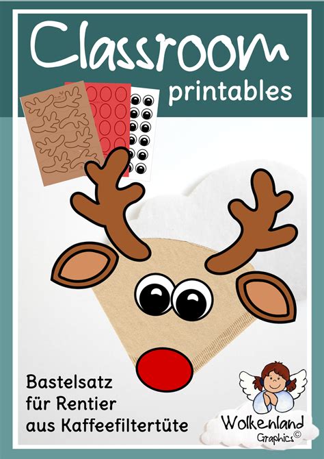 Rentier Aus Kaffeefilter Basteln Weihnachten Adventskalender Winter