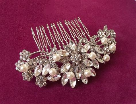 Pearl Wedding Hair Comb Pearl Bridal Hair Comb Pearl Hair Etsy