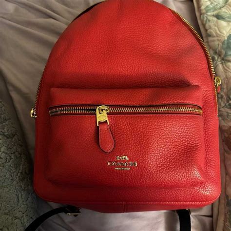 Coach Mini Charlie Backpack In Red Leather F38263 Gem