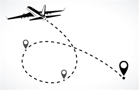 Premium Vector Airplane Line Path Vector Icon Of Air Plane Flight