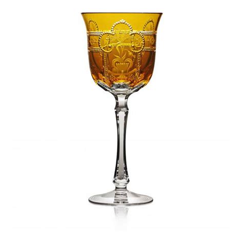 Imperial Amber Water Glass By Varga Crystal Sallie Home