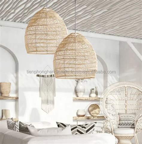 Black Rattan Lamp Shade Big Size 50x50 Cm | Modern And Luxury Style ...