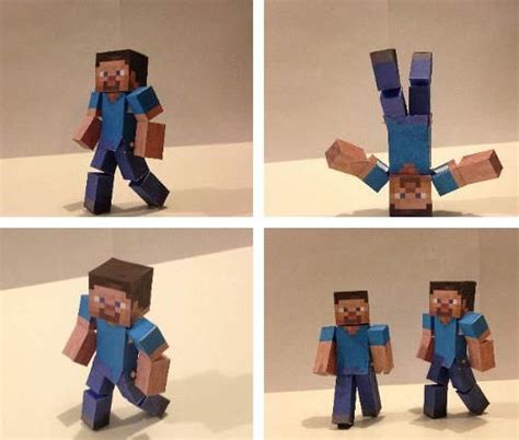 Free Bendable Steve Papercraft Fli Lou