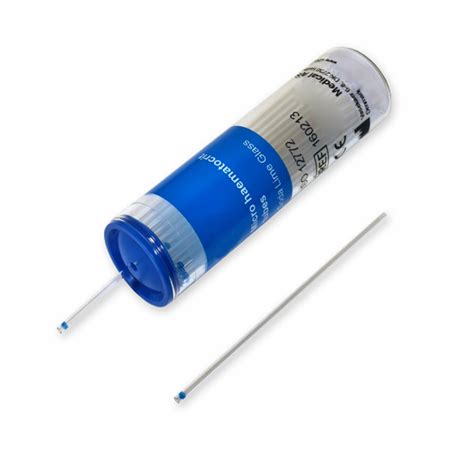 Disposable Red Blue 75mm Microhematocrit Glass Capillary Test Plain