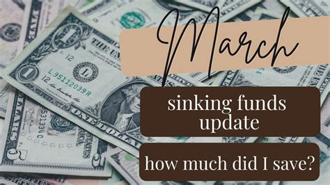 Saved I March Sinking Funds Update I Low Income I Digital Cash