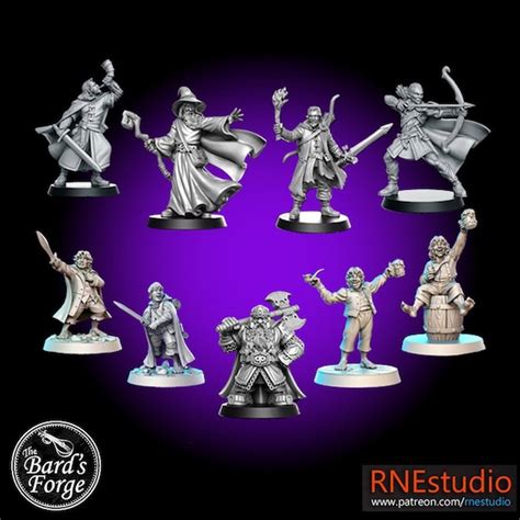 9pc Set Lord of the Rings Inspired Miniature 3D Resin Printed - Etsy