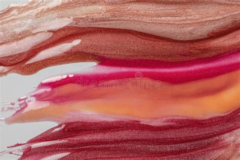 Liquid Lipstick Swatches Isolated On White Background Pastel Makeup