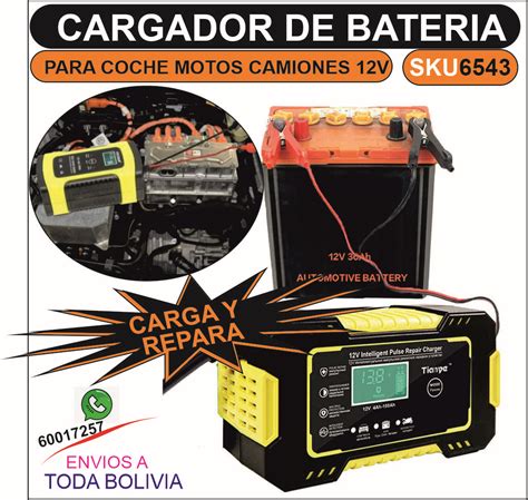 Cargador De Bateria Para Coche Moto 12v Con Pantalla Completamente