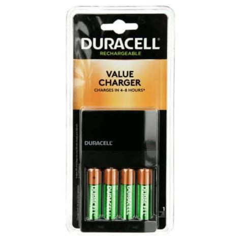 Duracell Ion Speed 1000 Rechargeable Battery Charger Includes 4 AA Nimh