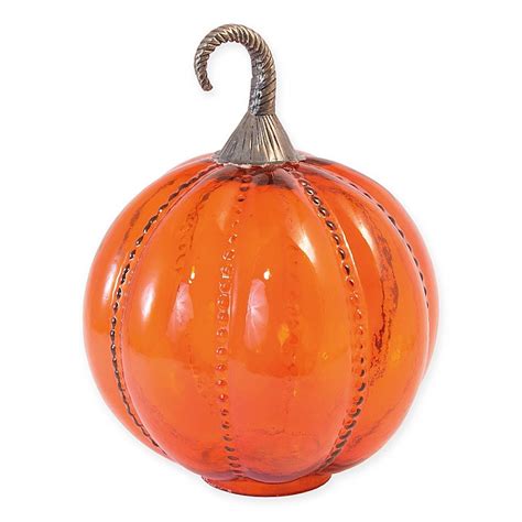 Boston International 11 Blown Glass Pumpkin Decor Orange This Glass