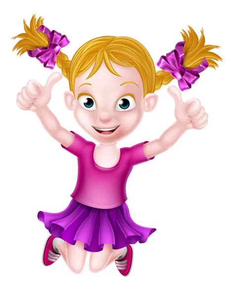 Happy Cartoon Black Girl Jumping Stock Vector Image By ©krisdog 207044048