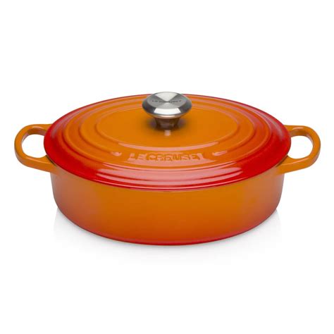 Le Creuset Signature Cast Iron 27cm Oval Casserole Volcanic 211862709 Ecookshop