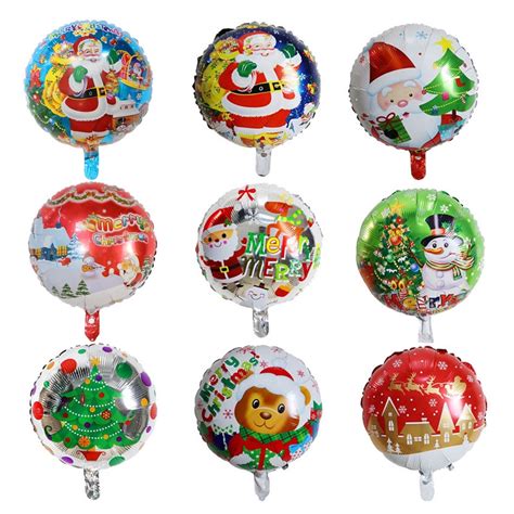 1pc 18inch Round Christmas Santa Claus Snowman Christmas Tree Foil