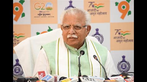 Chief Minister Sh Manohar Lal Addressing A Press Conference Youtube