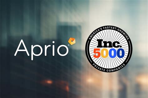 Aprio Named To Inc 5000 List Of Fastest Growing Private Companies For