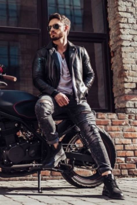 Moto Leather Jacket for Mens | Biker Look | Leather jacket men style ...