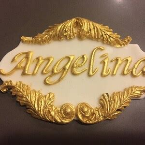 Fondant Name Plaque Cake Topper Etsy